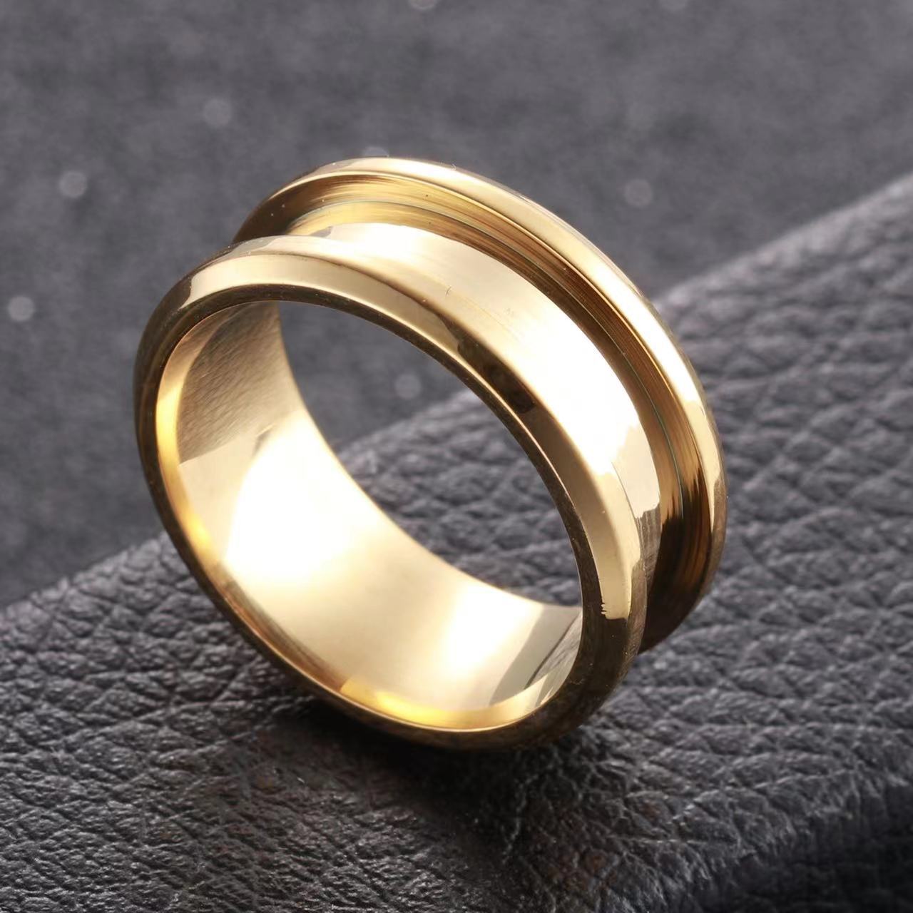 Wholesale Simple Style Geometric Stainless Steel Rings display picture 2