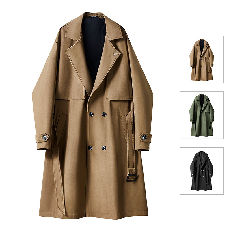 중간 길이의 코트 재킷 남자 가을 겨울 2024 새로운 한국 패셔너블 올 매치 루즈 하이 엔드 재킷