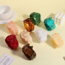 不规则波浪亚克力手镯晕染流云树脂宽镯复古小众穿搭开口手环现货