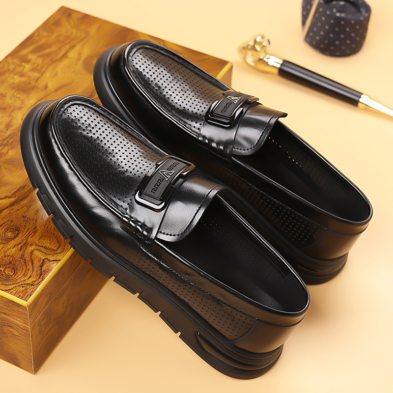 2025新款男鞋乐福鞋男士一脚蹬懒人豆豆鞋英伦风休闲皮鞋男潮鞋子