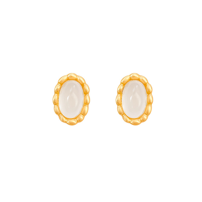 Matte retro elegant geometric earrings