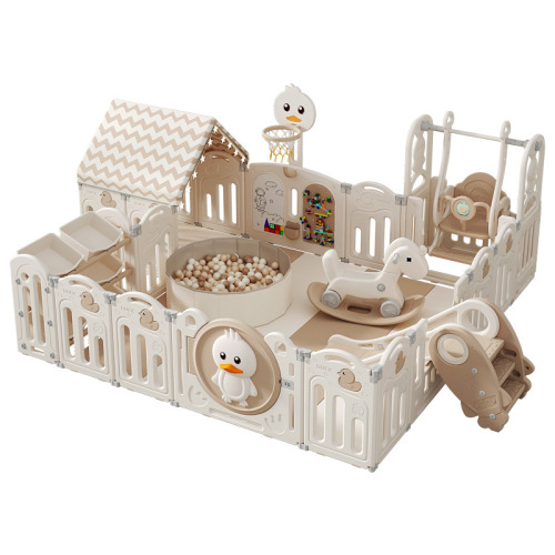 Newly Launched Cute Duck Combination Game Fence Indoor Baby Protection Toddler Anti-Fall Folding Fence Living Room Assembly