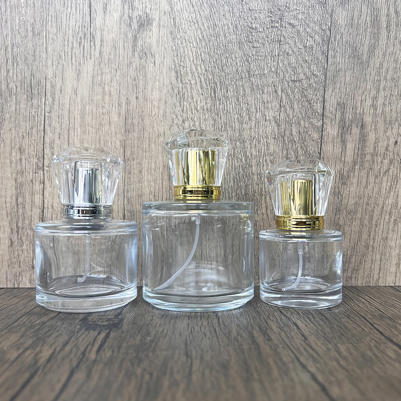 现货YY054-30ml50ml100ml空瓶可印刷 logo便捷喷雾小样分装玻璃瓶