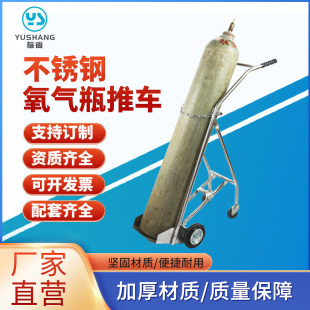 Liquefied gas cylinder trolley reinforced stainless steel oxygen cylinder trolley hospital clinic instrument tool hospital trolley
