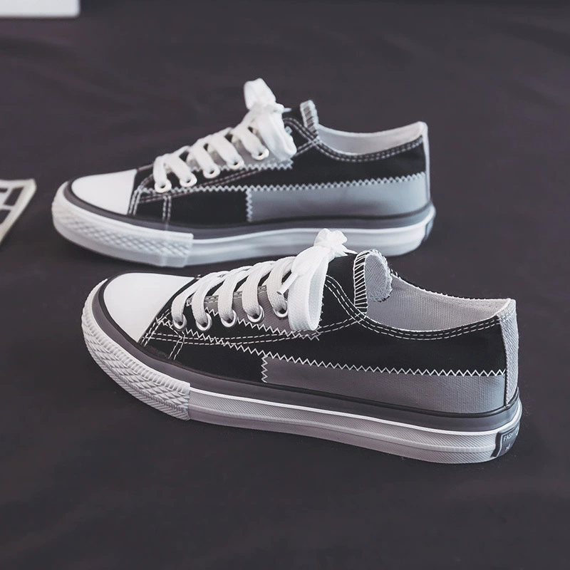 Нищий колорит холст обувь женские низкие женские туфли черный фиолетовый настраиваемый F02