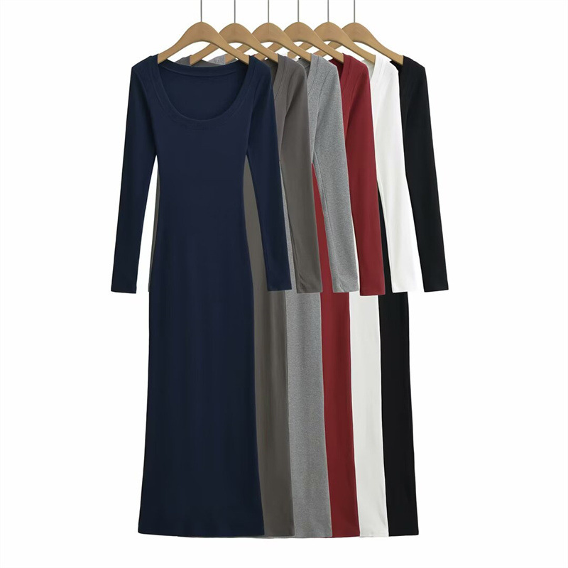 Purely Sexy Long-Sleeve Dress for Women, Elegant and Waist-Cinching, Flattering for Tall Individuals, Stretchy Bodycon Long Dress Purely Sexy Long-Sleeve Dress for Women, Elegant and Waist-Cinching, Flattering for Tall Individuals, Stretchy Bodycon Long Dress