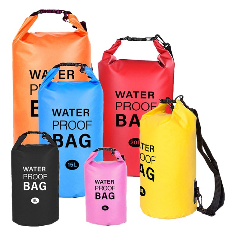 Cross-Border Outdoor Waterproof Bags, Beach Rafting, Swimming and River Tracing Waterproof Bucket Bags, Large Capacity Waterproof Bags Wholesale