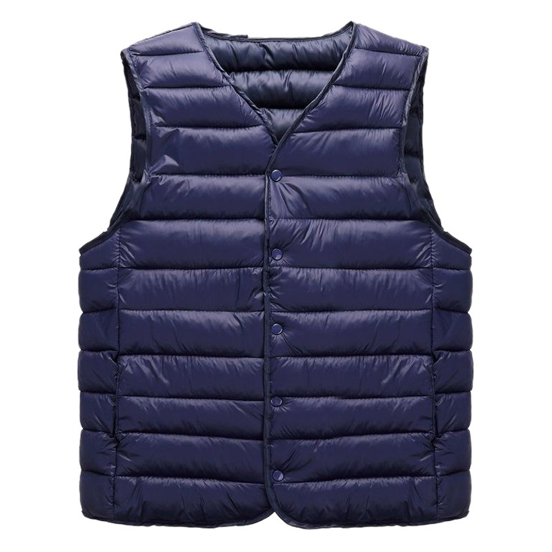 Autumn and Winter New Cotton Vest Men's Warm Vest Lightweight Casual Inner Waistcoat Short Cotton Vest
