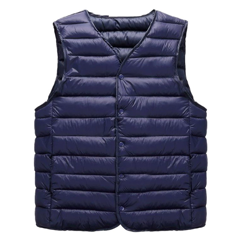 Осенне-Зимний новый хлопковый жилет, мужской теплый жилет, Легкий Повседневный внутренний жилет, короткий хлопковый жилет