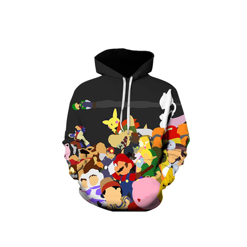 Amazon Spring and Autumn Cartoon Series Pikachu 3D Digital Print Hoodie Sweater Baseball Suit Amazon Spring and Autumn Cartoon Series Pikachu 3D Digital Print Hoodie Sweater Baseball Suit