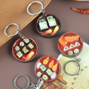 One-piece delivery simulation food round seaweed sushi bento pendant simulation Japanese cuisine seaweed sushi ornaments