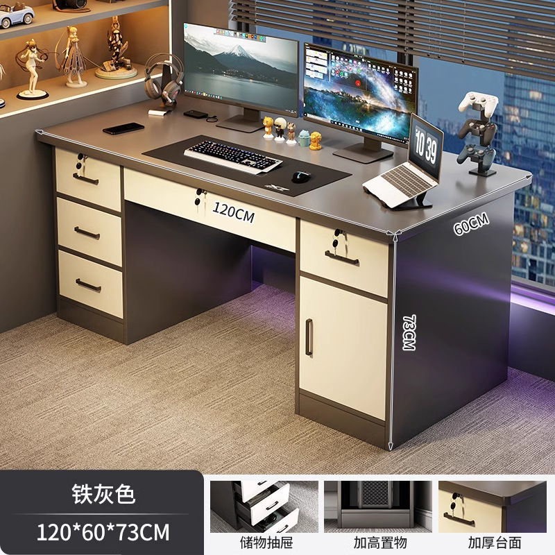 Escritorio de computadora, escritorio de escritorio para adultos, escritorio de escritorio con cajón, escritorio de escritorio