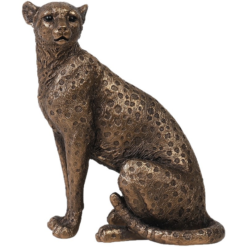 Transfronterizo moderno minimalista dinero leopardo resina artesanía sala de estar oficina arte decoración adornos al por mayor