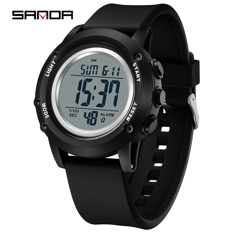 SANDA SANDA reloj electrónico de tendencia deportivo impermeable estudiantes multifunción alarma de luz nocturna cronógrafo 2165