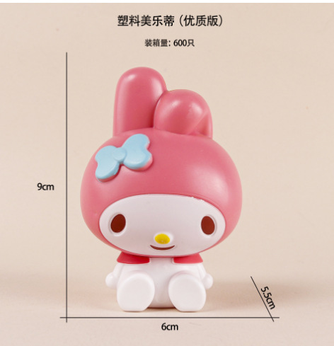 Gran cabeza de plástico Jade Gui perro Pacha perro Melodi Kulomi osos de fresa KT decoración de pastel de gato