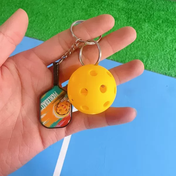 Mini Pickleball Pendant, Mini Racket Accessory, Children's Toy, Pickleball Keychain, Fan Souvenir Gift