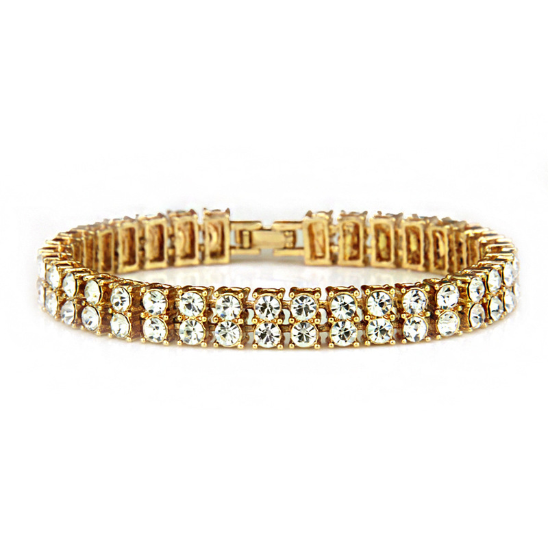 AliExpress Amazon Explosions Double Rows of Diamonds Men's Exaggerated Bracelet Bracelet Nightclub Fashion Rhinestone Bracelet AliExpress Amazon Explosions Double Rows of Diamonds Men's Exaggerated Bracelet Bracelet Nightclub Fashion Rhinestone Bracelet