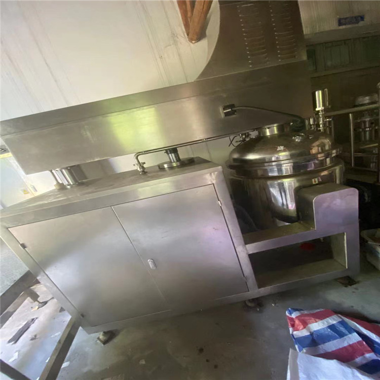 二手200升真空均质乳化机 膏霜生产设备回收 电加热乳化机