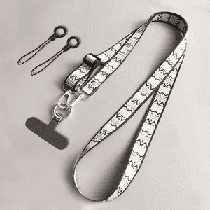 레트로 토템 휴대폰 끈 - 흰색 골판지 - 1세트 (OPP 가방)