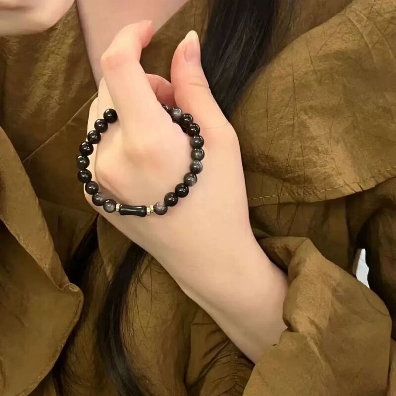 新中国式竹節数珠豆ブレスレット女性レトロ百合国風高級感民族風手串アクセサリー|undefined