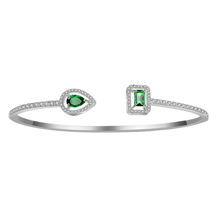 RAKOL estilo coreano simple micro-incrustaciones AAA ZIRCON gota de agua pulsera de moda personalizada todo partido cena vestido pulsera