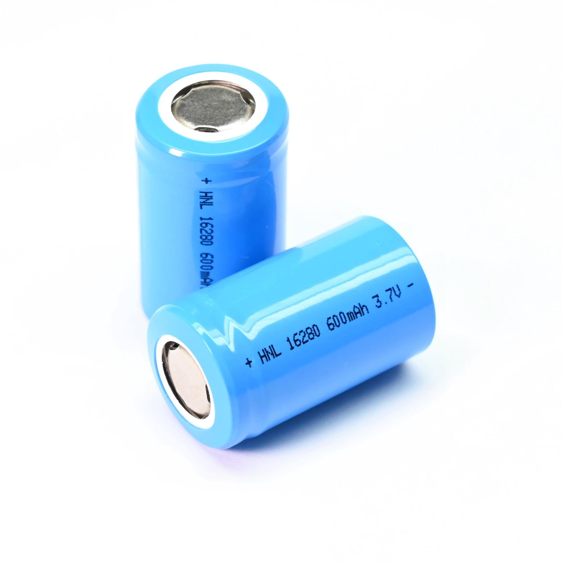 16280 lithium battery rechargeable solar power 600mAh 3.7V portable lithium battery manufacturers supply