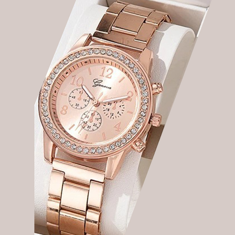 5pcs / set reloj de pulsera nuevo reloj de pulsera damas collar conjunto de comercio exterior reloj de cuarzo conjunto de cinco piezas