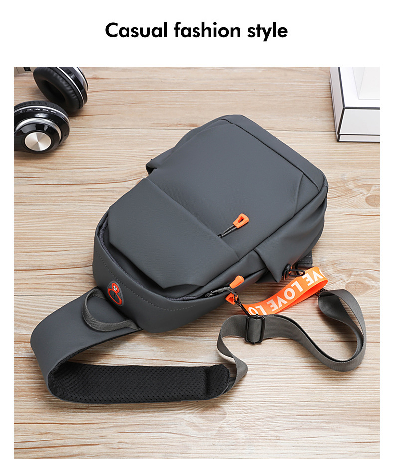 New men's chest bag, crossbody bag, fashionable small bag, cross-border multi-functional waist bag, water-resistant chest bag, outdoor sports undefined