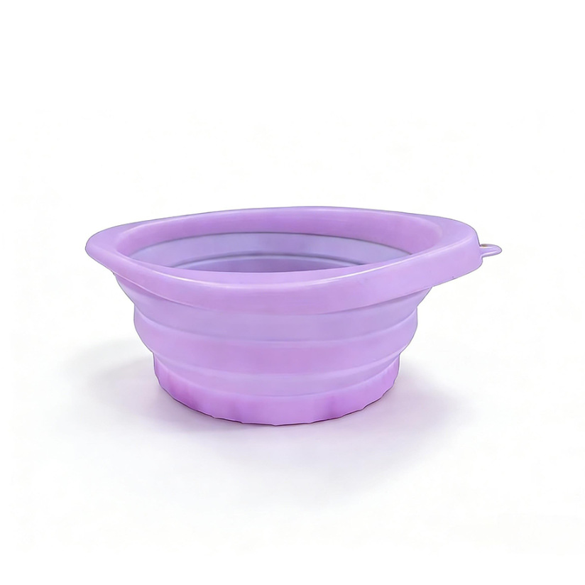 Nuevo tipo transfronterizo de silicona compresas de hielo plegables lavabo facial compresas frías lavabo facial portátil al aire libre lavabo facial plegable
