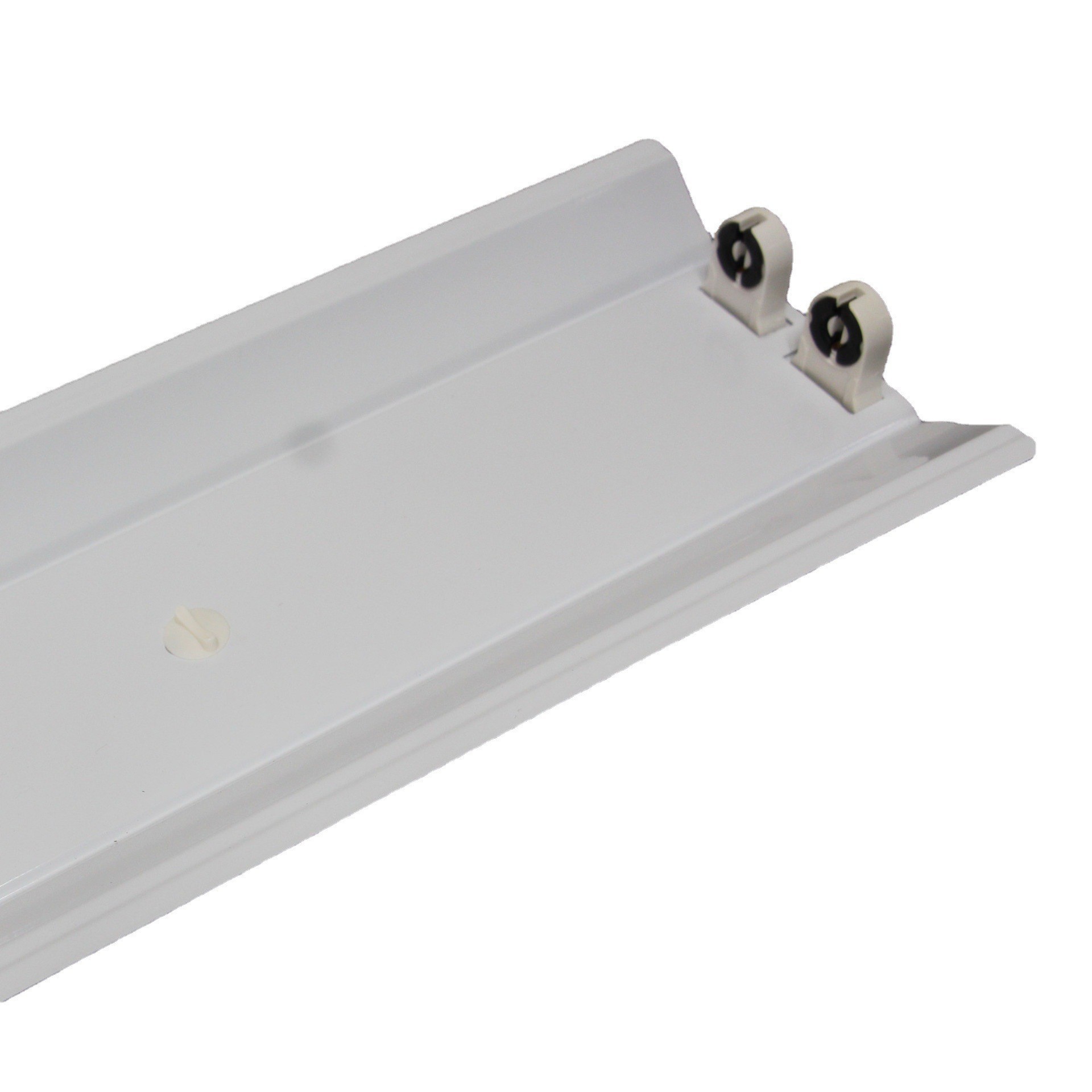 T8スタンドLEDチューブスタンド、シングルフラット/ダブルフラット、カバー付きライトスタンド、1.2m/0.9m/0.6m、分割式、厚みのある、カバー開閉可能