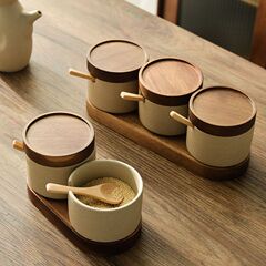 調味料瓶セラミック家庭用キッチン調味料瓶粗陶器ボックスチキンエッセンスラー油和風調味料瓶セット卸売