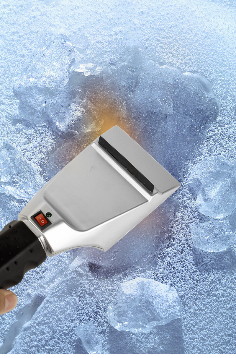Cross-border car snow shovel, multifunctional winter snow cleaning tool, ice and snow removal, 12V car-mounted heated snow shovel