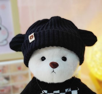 Medio Lina conjunto oso muñeca suéter traje Panda suéter + Panda sombrero cerveza CAMBIO DE MUÑECA