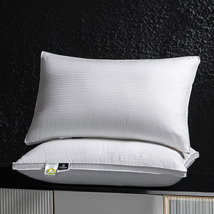Spring and summer 2025 new five-star hotel cotton cotton satin strip goose feather pillow pillow