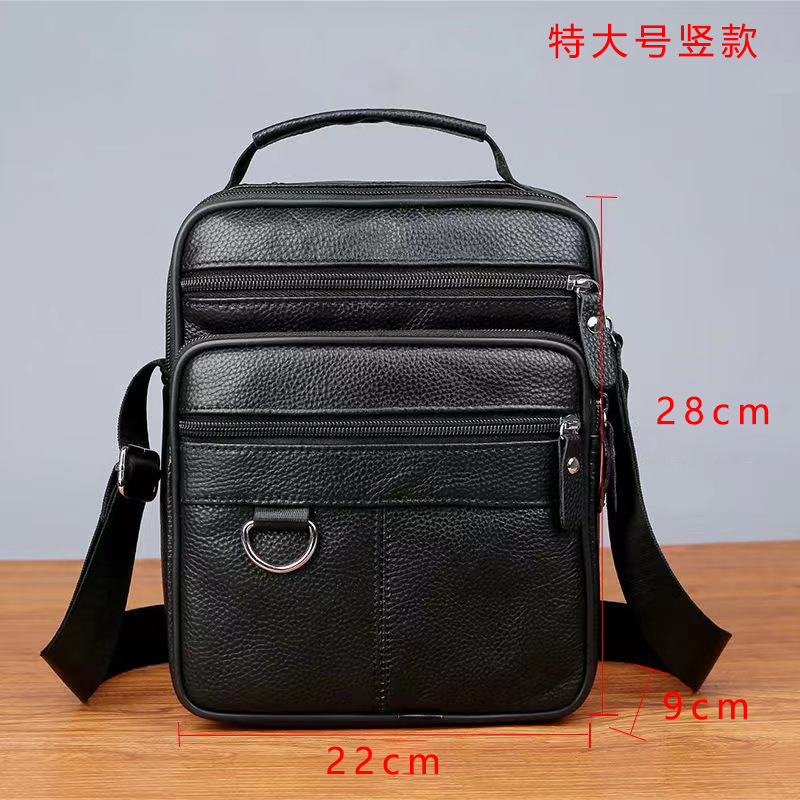 Bolso de hombre de cuero de nuevo estilo, bolso de mensajero de calidad, bolso casual de alta gama, mochila de cuero suave, bolso de hombro de piel de vaca de primera capa, bolso