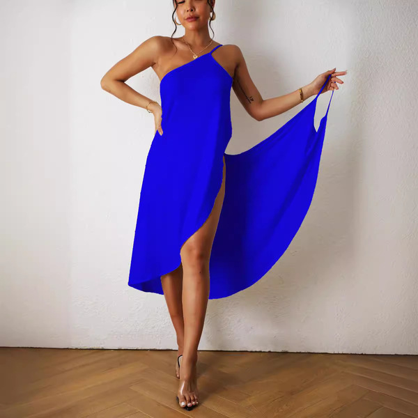 solid sexy beach dress
