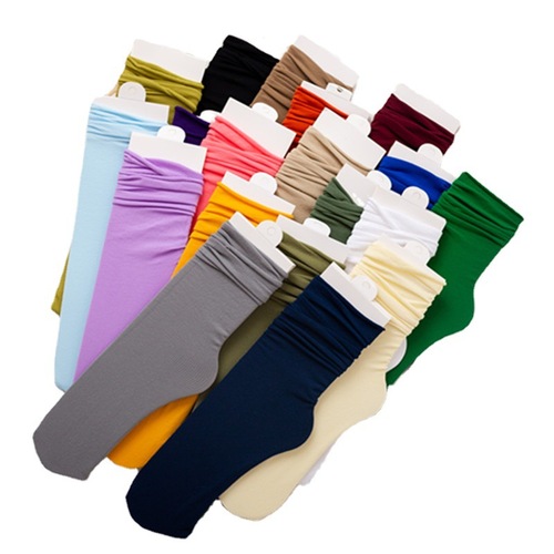 Pure Color Women's Socks, Thin Ice Socks, Summer Mid-Calf, Velvet Japanese Style Pile Socks, Breathable Candy Socks Wholesale