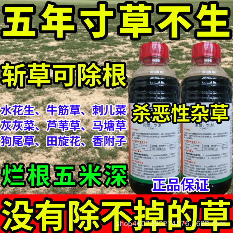五年寸草不生杂草一扫光草铵膦敌草快草甘膦大全高浓度农药除草剂