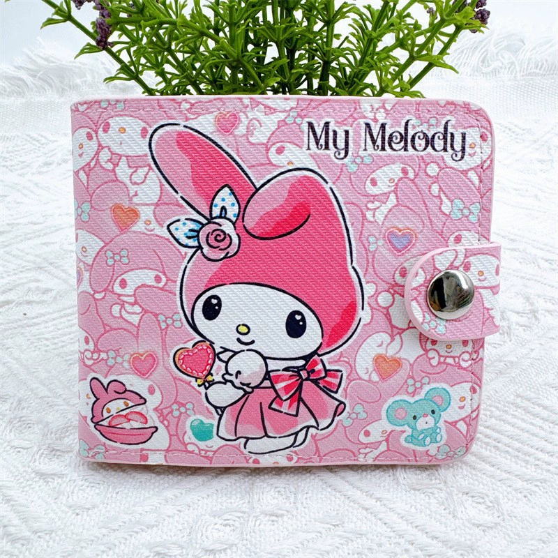 Polyurethane short wallet, card holder, with buttons