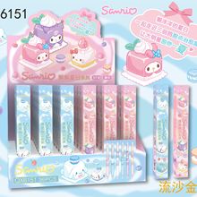 新款卡通三丽欧夏日家族盲盒笔中性笔可爱学生按动款水性笔签字笔