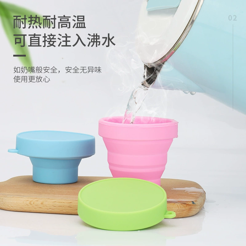 Outdoor Travel Folding Water Cup Silicone Rinse Cup Available Traveling Mini Water Cup Portable Compressed Folding Cup