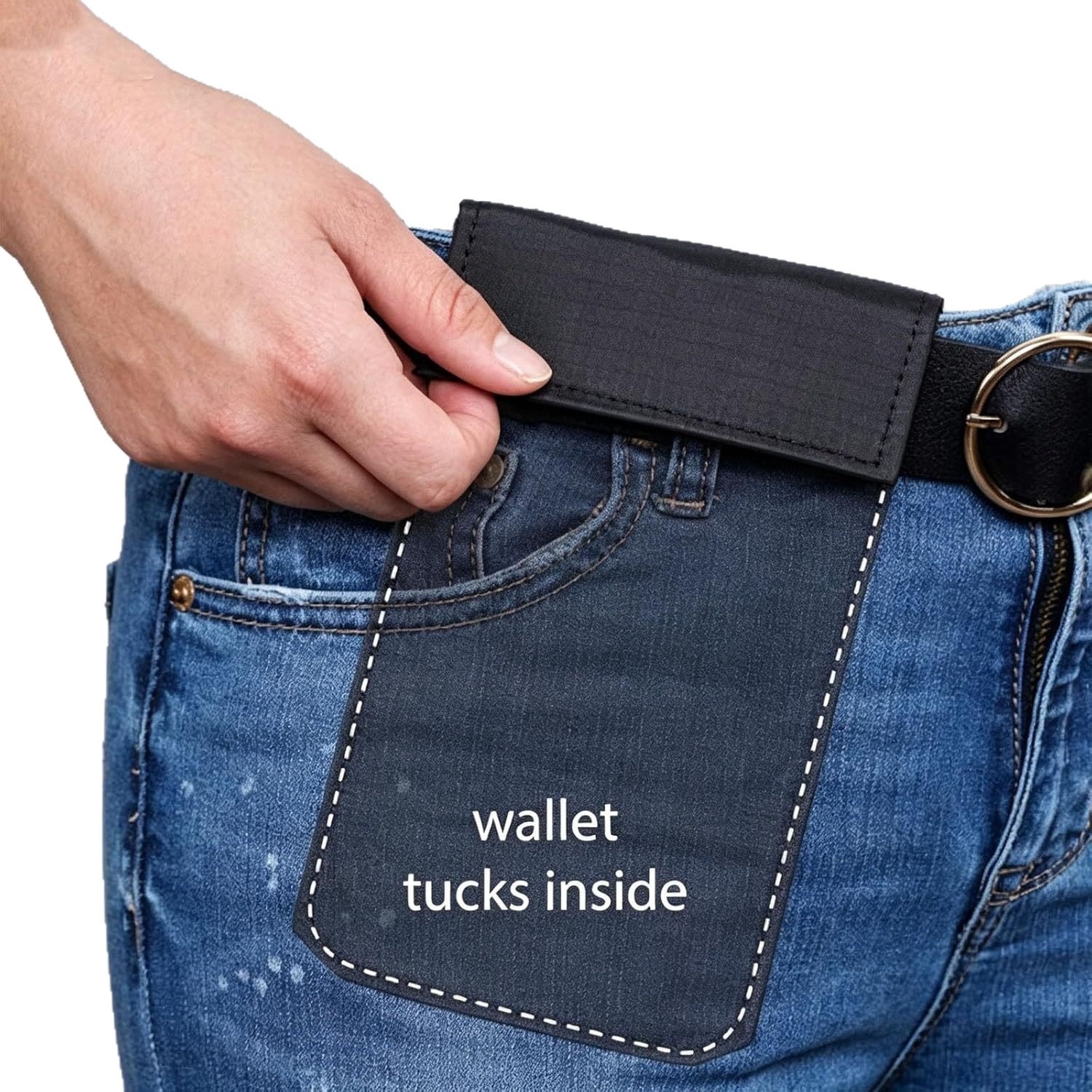 Cross-border creativo Slim Belt Wallet - Zero Bulk conveniente mini cartera de cinturón práctica