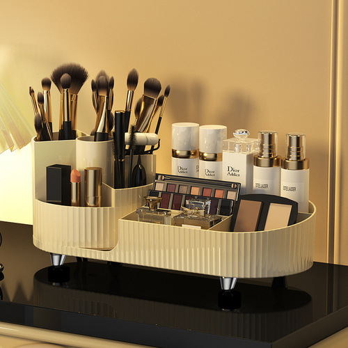 Desktop rotating makeup brush storage tube cosmetics storage box storage rack countertop dressing table lipstick eye shadow pen holder