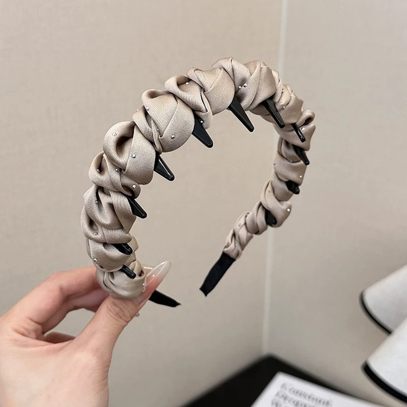 # 112 khaki hot diamond wavy hairband