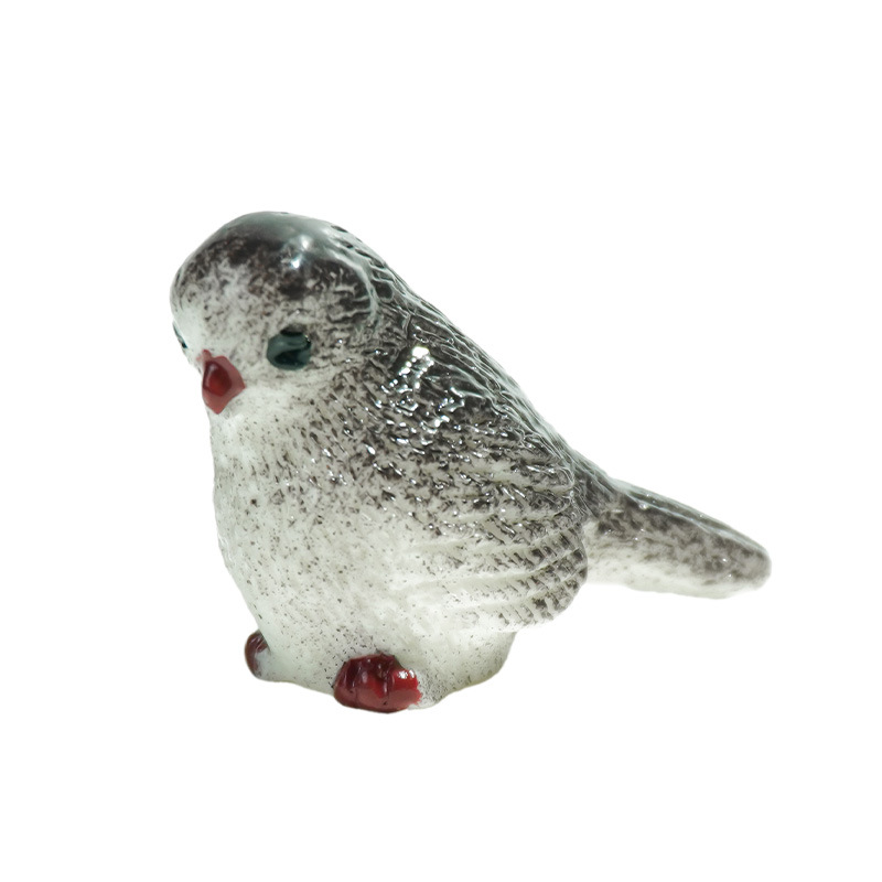 Adornos de pájaros de dibujos animados lindos, micropaisaje de musgo, accesorios carnosos, jardinería, plantas, animales, artesanías, adornos