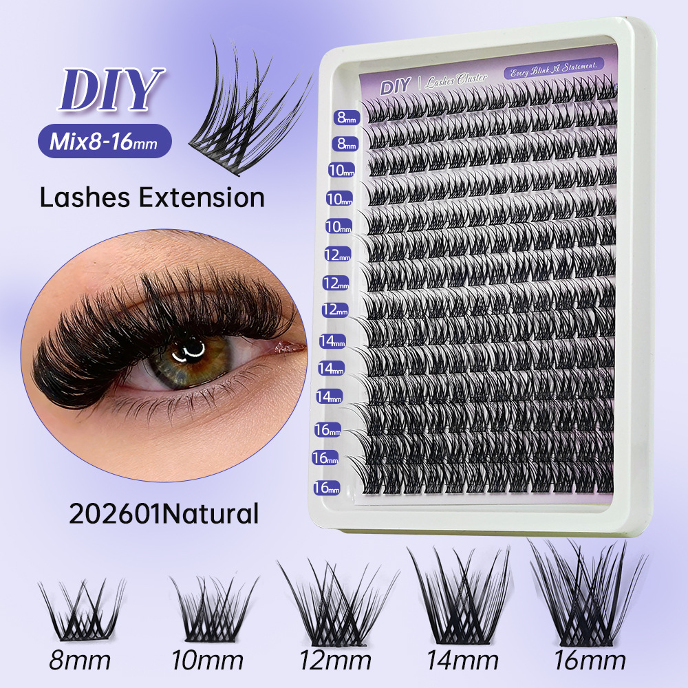 Europeas y estadounidenses falsas pestañas 30D40D50D transfronterizas DIY 32 filas 640 ramas de pelo grueso libro de pestañas de comercio exterior