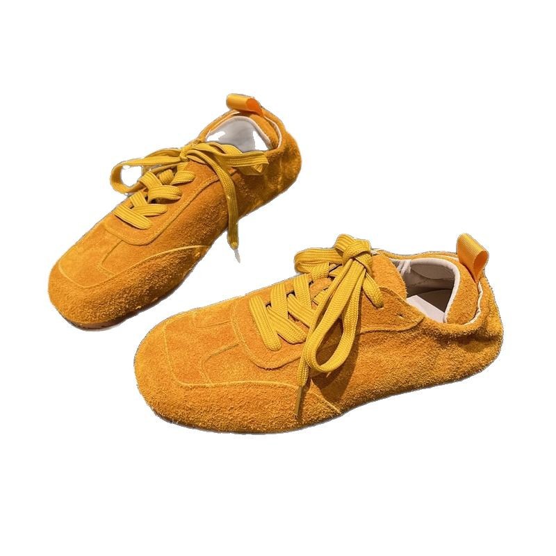 2025 nuevos zapatos casuales con cordones de cuero, zapatos de deporte, zapatos de entrenamiento alemanes, suela suave, cómodos zapatos individuales de todo fósforo, zapatos de galleta, zapatos de mujer