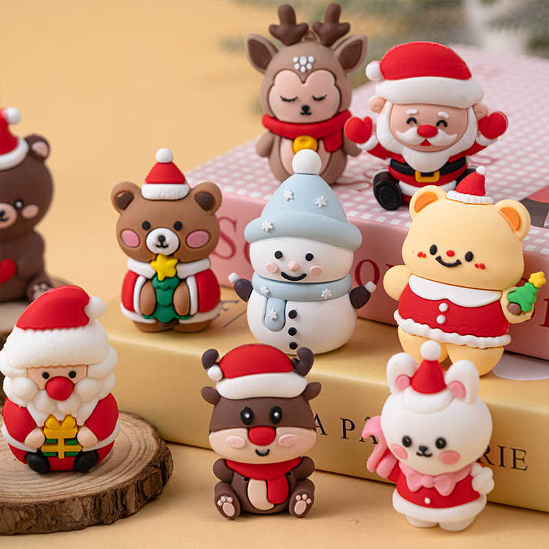 著作権クリスマスケーキ装飾装飾品ソフトゲルクリスマス楽しい老人雪だるまヘラジカクリスマスツリーパーティープラグイン|undefined