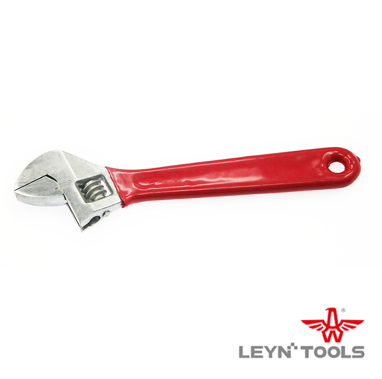 湖南利鹰源头厂家直销8-12寸活动扳手镀铬单沾红色扳手