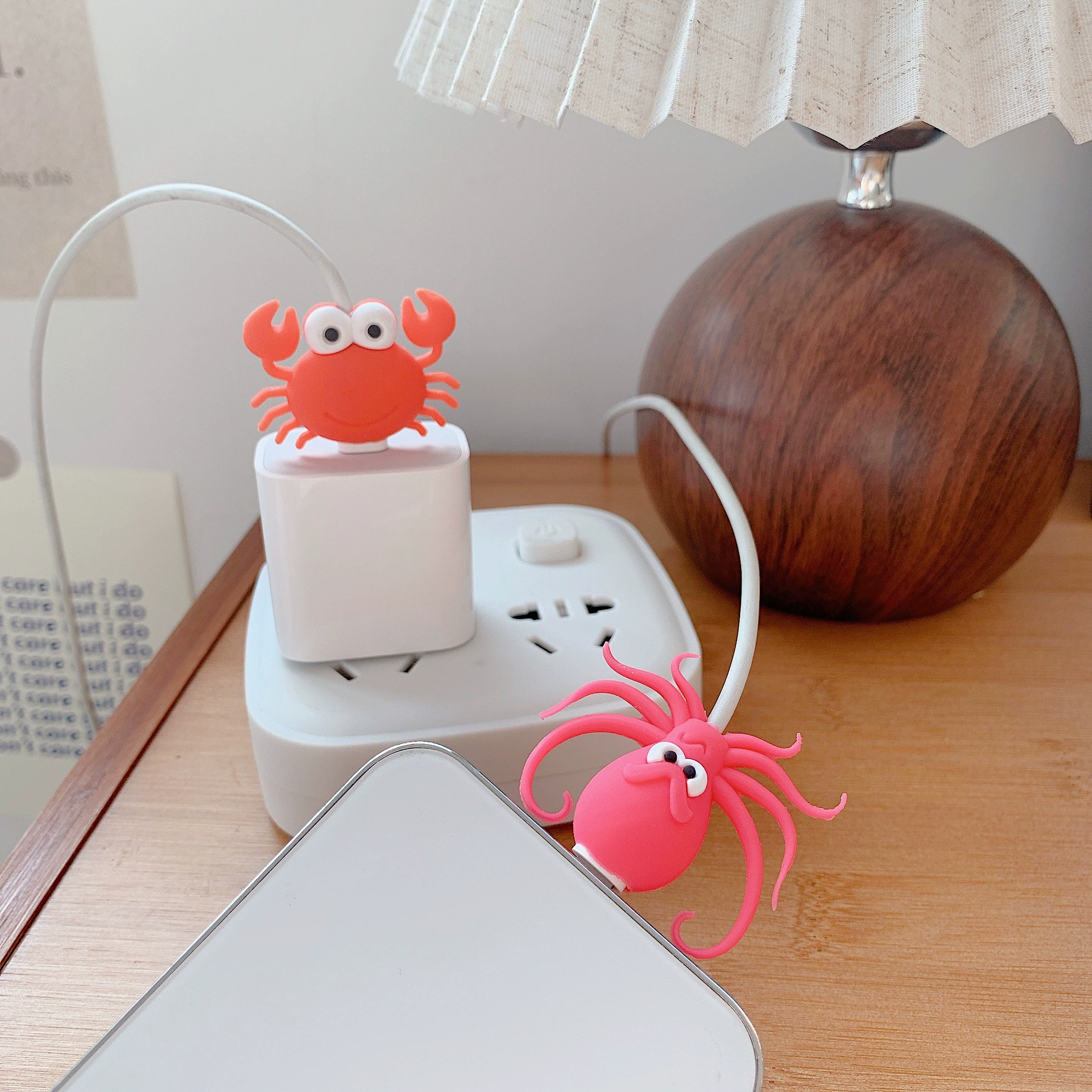 Apple, cartoon protective case, iPhone14, charging cable charging, print